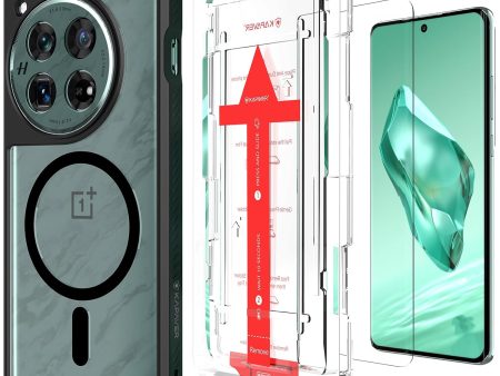 OnePlus 12 Back Cover Case With Glass | Mag-X - Black Case with Glass Online Sale