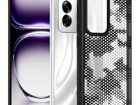 Oppo Reno 12 Back Cover Case | Hybrid - Clear (Honeycomb) Online Sale