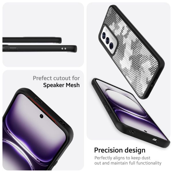 Oppo Reno 12 Back Cover Case | Hybrid - Clear (Honeycomb) Online Sale