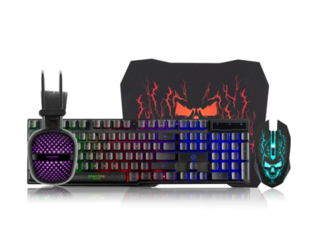 Kit Gamer 4 en 1 Teclado + Mouse + Audifonos + Pad G1005-4 - ENKORE Online