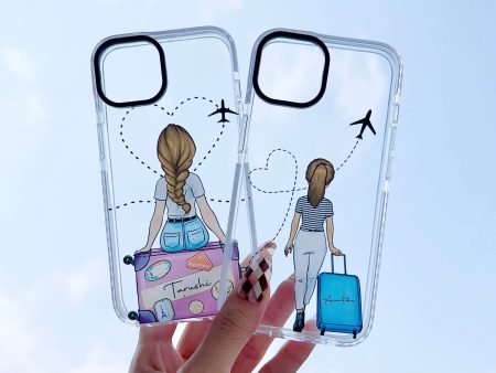 iPhone Impact Proof Customised Silicon Case ( Travelling Girl ) Online