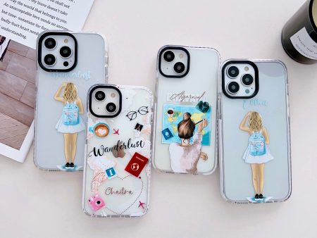 iPhone Impact Proof Customised Silicon Case ( Wanderlust Girl ) For Discount