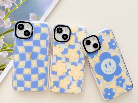 Cute Sunflower Pattern Groovy Style Silicon Impact Proof Case For iPhone Discount