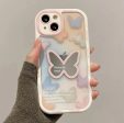 Transparent Butterfly Mirror Abstract Designer Case For iPhone ( Lucky Love ) Fashion