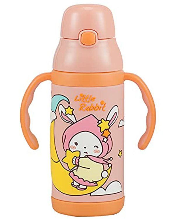 (PINKAH) Kids Bottle | Stainless Steel (380ml) - PEACH For Cheap