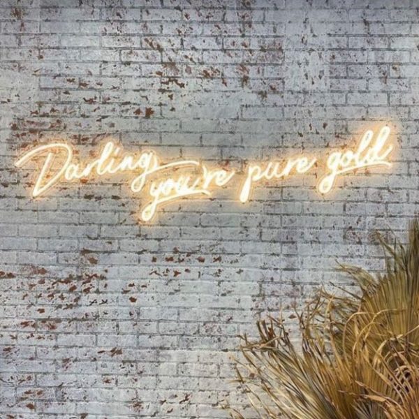 Darling You re Pure Gold LED Neon Sign Fashion