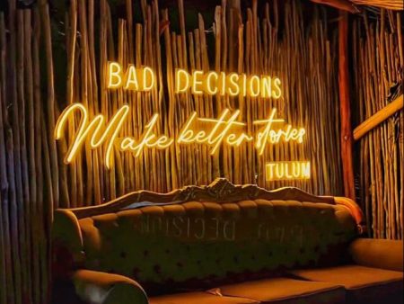 Bad Decisions Make Better Stories LED Neon Sign Hot on Sale