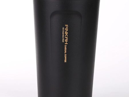 (PINKAH) Stainless Steel Insulated Reusable Vacuum Coffee Cup (500 ML) - Black Sale