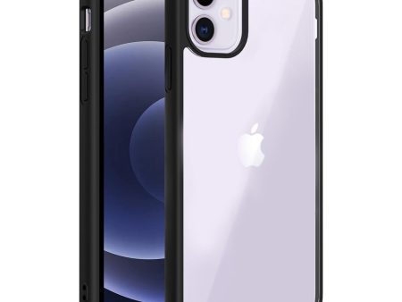 iPhone 12 Back Cover Case | Hybrid - Black Online now