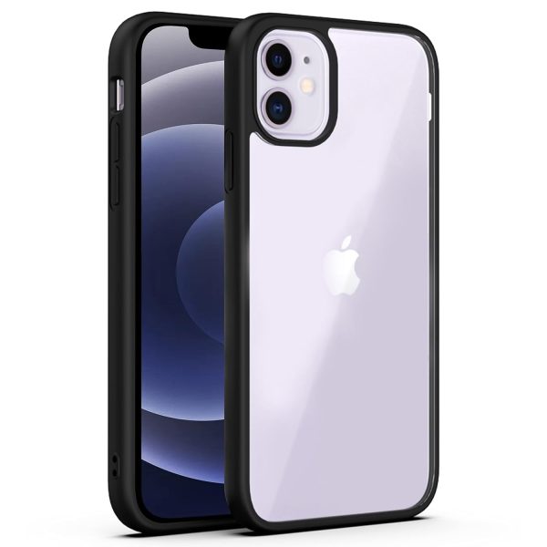 iPhone 12 Back Cover Case | Hybrid - Black Online now