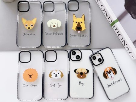 iPhone Impact Proof Customised Silicon Case ( Dog Breed Faces ) Hot on Sale