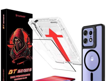 Moto Edge 50 Pro Back Cover Case With Glass | Mag-X - Black Case with Glass Online Hot Sale