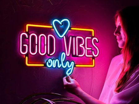 Good Vibes Only Wall Art LED Neon Sign Online Hot Sale