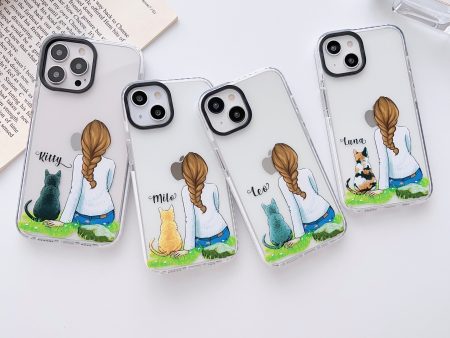 iPhone Impact Proof Customised Silicon Case ( Girl With A Cat ) Sale