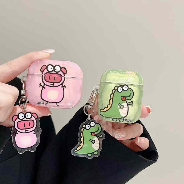 Baby Dino And Piggo Silicon Airpod Case For Discount