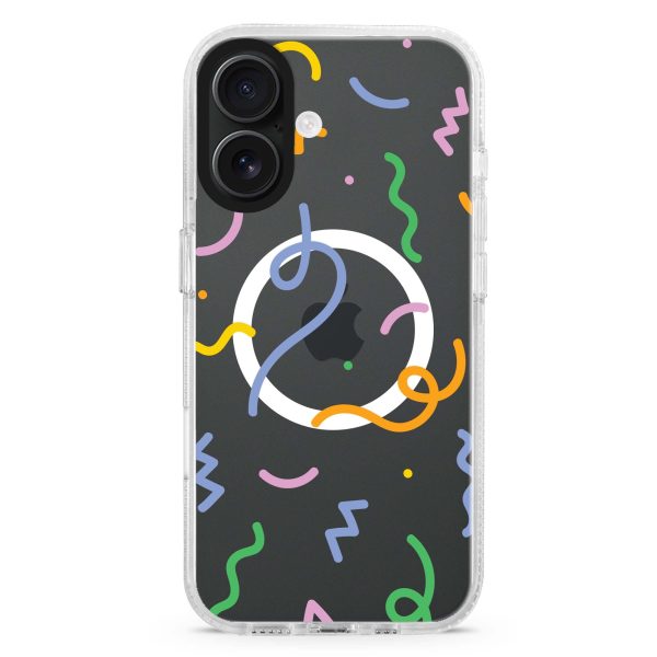 Abstract Doodles MagSafe Compatible Ultra Clear Case Cheap