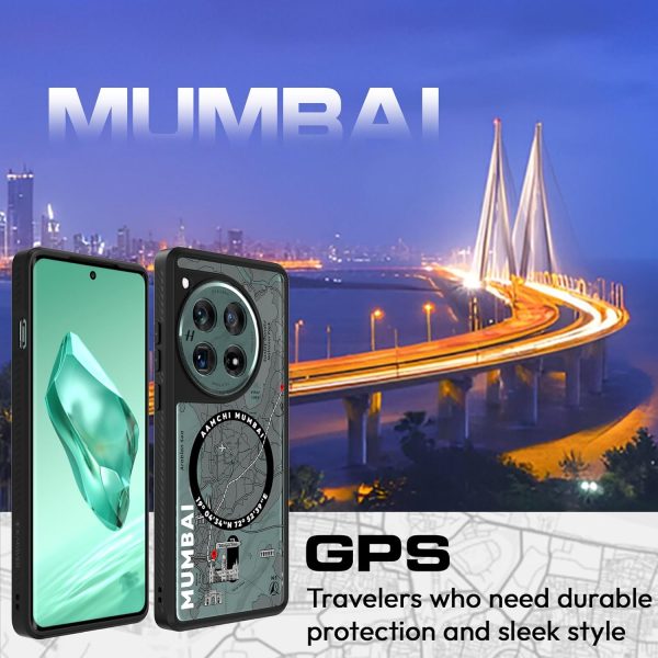 OnePlus 12 Back Cover Case | GPS Edition (Mumbai) Mag X - Black Fashion