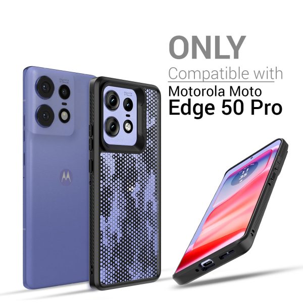 Moto Edge 50 Pro Back Cover Case | Impulse - Black (Honeycomb) Cheap