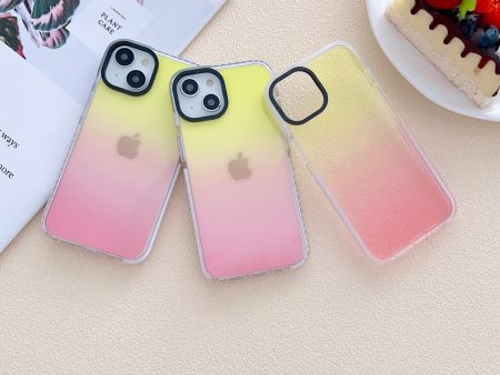 iPhone Impact Proof Silicon Case ( Yellow And Pink Gradeint ) Online now