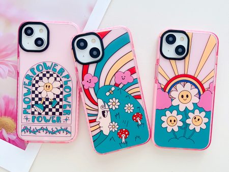 Flower Power Silicon Impact Proof Case for iPhone Online now