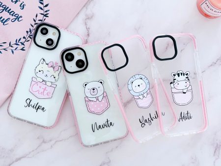 iPhone Impact Proof Customised Silicon Case ( Cute Pocket Animals ) For Cheap