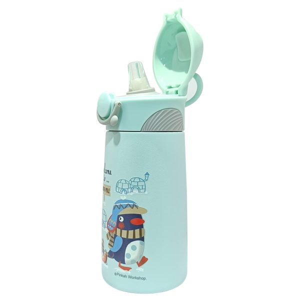 (PINKAH) Kids Cartoon Design Bottle | Stainless Steel (390ML) - Blue Discount