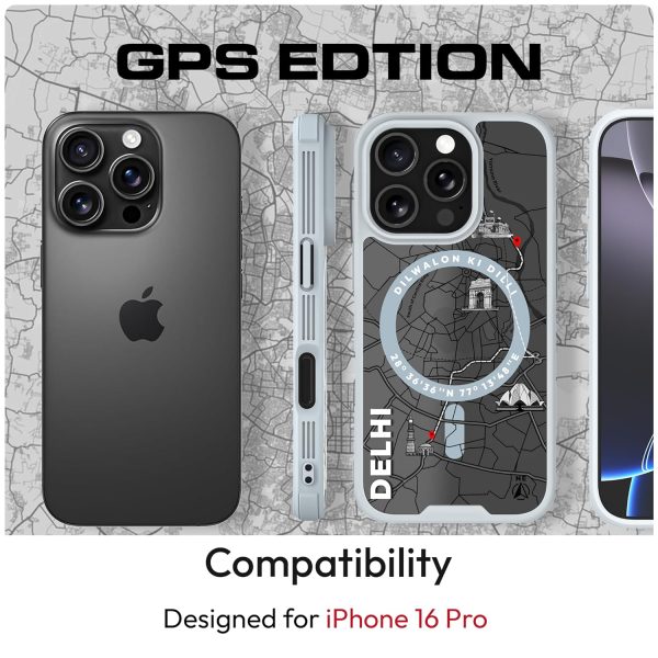 iPhone 16 Pro Back Cover Case | GPS Edition (Delhi) Mag X - Gray on Sale