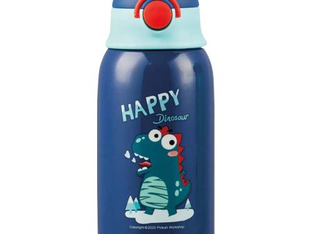 (PINKAH) Kids Bottle Cartoon Design | Stainless Steel (600ML) - Blue Online Hot Sale