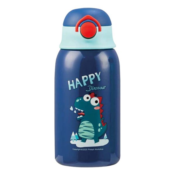 (PINKAH) Kids Bottle Cartoon Design | Stainless Steel (600ML) - Blue Online Hot Sale