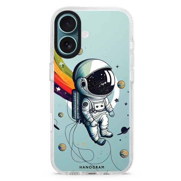 Astronaut in rainbow MagSafe Compatible Ultra Clear Case Online now