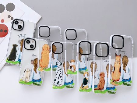 iPhone Impact Proof Customised Silicon Case ( A Girl With Dog ) Cheap