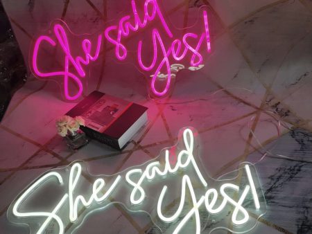 Wedding LED Neon Sign She Said Yes Cheap