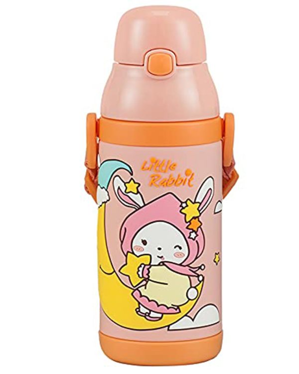 (PINKAH) Kids Bottle | Stainless Steel (380ml) - PEACH For Cheap