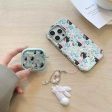 Pastel Color Bunny With Flower Airpod Case With Bunny Charm Fashion