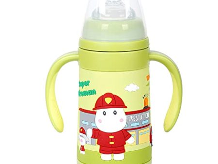 (PINKAH) Kids Water Bottle | Stainless Steel (320ML) - Olive Green For Discount