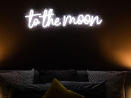 To the Moon LED Neon Sign Decor Supply