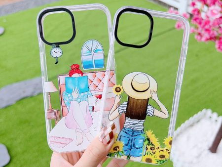 iPhone Impact Proof Silicon Case ( Two Types Of Girls ) Fashion