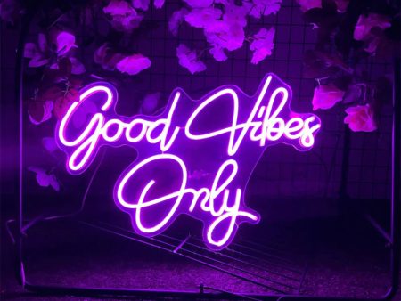 Good Vibes Only LED Neon Sign on Sale