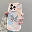 Transparent Butterfly Mirror Abstract Designer Case For iPhone ( Lucky Love ) Fashion