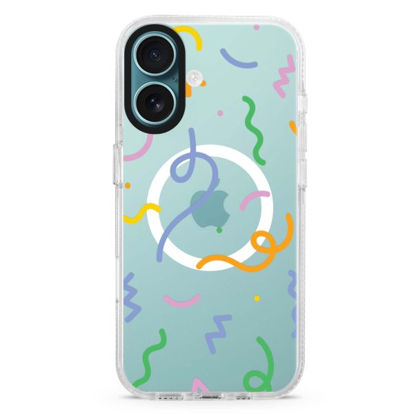 Abstract Doodles MagSafe Compatible Ultra Clear Case Cheap