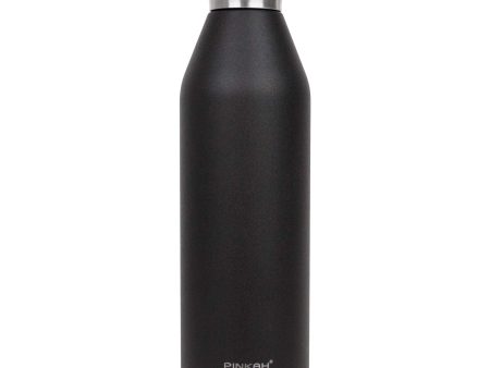 (PINKAH)Water Bottle Stainless Steel Reusable Sport Flask (600ML) - Black Fashion