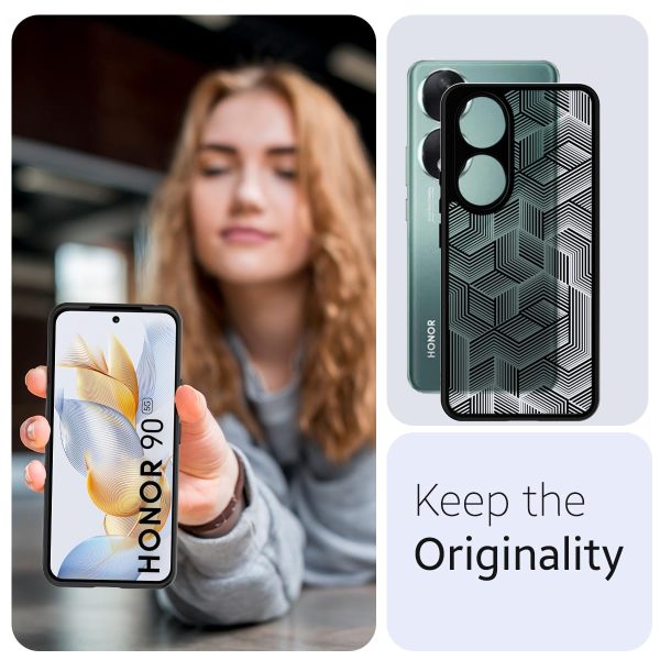 Honor 90 Back Cover Case | Hybrid - (Stripe Cube Black) Online