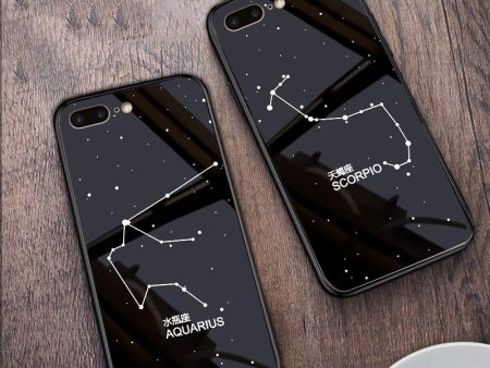 Zodiac Sign Constellation Pattern Glass Case Cover For Cheap