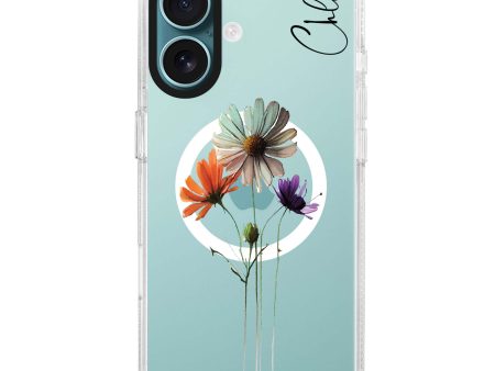 A watercolour floral MagSafe Compatible Ultra Clear Case For Cheap