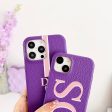 Grain Leather Customised iPhone Case ( Purple ) Online