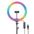 Digitek (DRL-15C RGB) LED RGB Ring Light with Stand for YouTube, Photo-Shoot, Video Shoot, Live Stream, Makeup & More, Compatible with iPhone Android Phones & Camera Sale