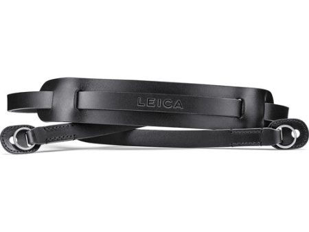 Leica Carrying Strap with Shoulder Pad, Leather, Black Online Sale