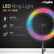 Digitek (DRL-15C RGB) LED RGB Ring Light with Stand for YouTube, Photo-Shoot, Video Shoot, Live Stream, Makeup & More, Compatible with iPhone Android Phones & Camera Sale