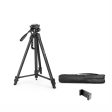 DIGITEK® (DTR 550 LW) 67 Inch Foldable Tripod Stand with Phone Holder & 360° Ball Head, 5kg Load Capacity, Aluminum Alloy Legs with Rubberized Feet & Flip Locks, Carry Bag, for Photo & Video Shoots For Sale