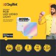 Digitek (LED-D6W RGB) Portable Mini RGB LED Video Light with inbuild Battery & 360° HSI, 3000K-6000K, 8-Level Control, 9 Special FX Modes, Type-C Charging, 2hr Battery, for Photography & Videoshoots Fashion